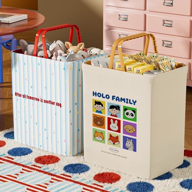 Cesta de roupas sujas de tecido portátil Cesto de armazenamento de brinquedos para roupas sujas Cesto de lavanderia dobr