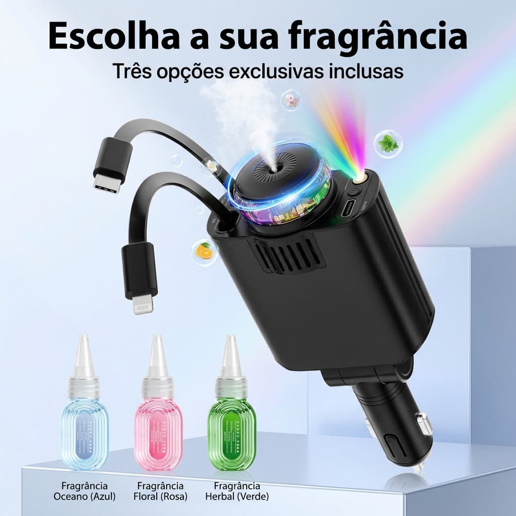 Carregador de carro retrátil USB-C de 45 W - suporte para iPhone 15/14/13, Samsung e outros telefones celulares Indicado