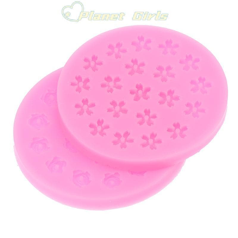 haostone Mini 20 Buracos Flor De Cerejeira Rosa Molde De Silicone DIY Em Forma De Chocolate Fondant Sobremesa Bolo Decor