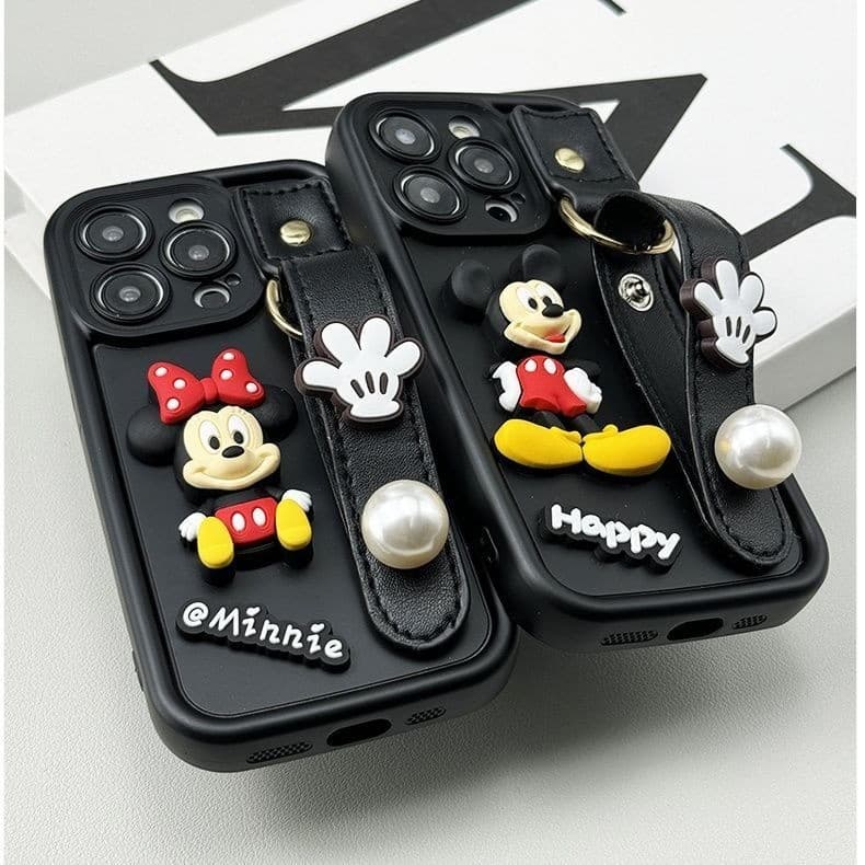 Huawei p70/p50/p40 Mickey pulseira caso de telefone dos desenhos animados caso macio nova11/nova10 estilo casal