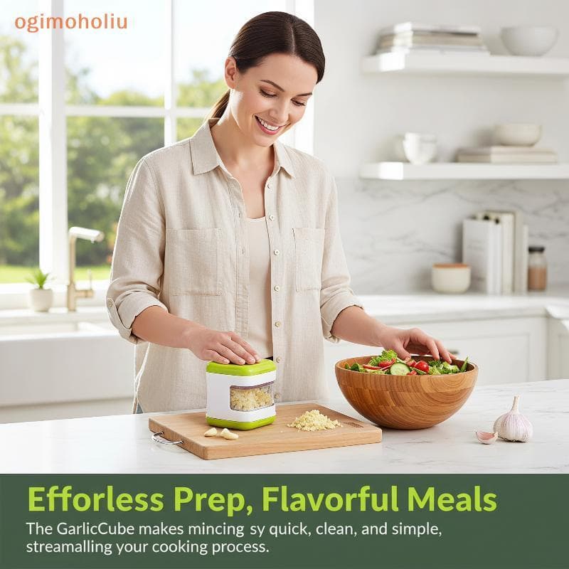 [GMH] Mini Prensa De Alho Multifuncional Manual Picador Ralador Com Caixa De Armazenamento Para Aparelho De Cozinha RV D