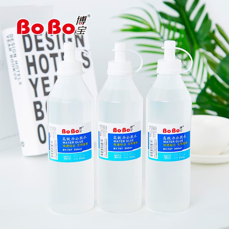 Bobao cola BY-707 cola de papelaria cola sintética de alta resistência econômica garrafa grande cola líquida 500ML/garra