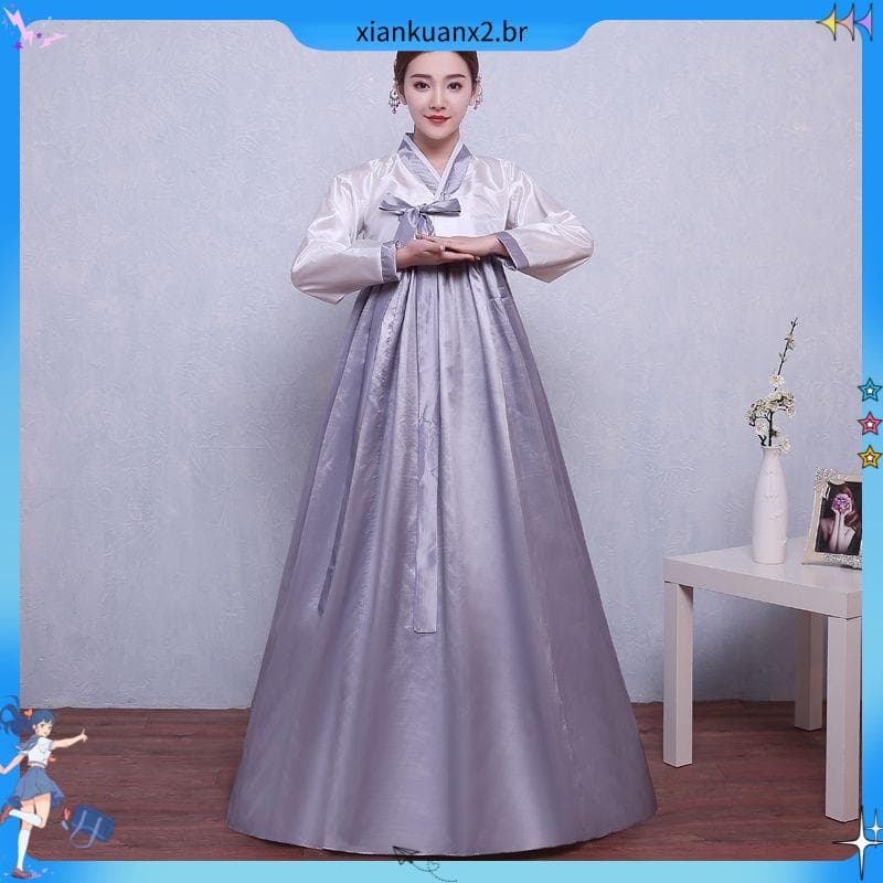 Novo estilo melhorado coreano tradicional senhoras palácio casamento desempenho diário traje Hanbok coreano traje de dan