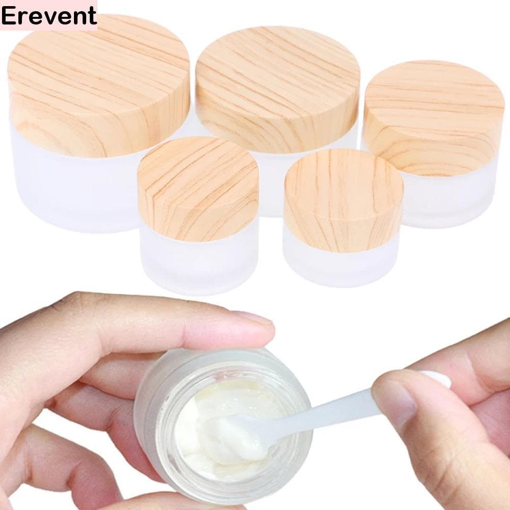 Frasco De Creme De Vidro Fosco SUNSET , Com Tampa De Grãos Para Recipiente Cosmético , Sub-Engarrafamento Redondo