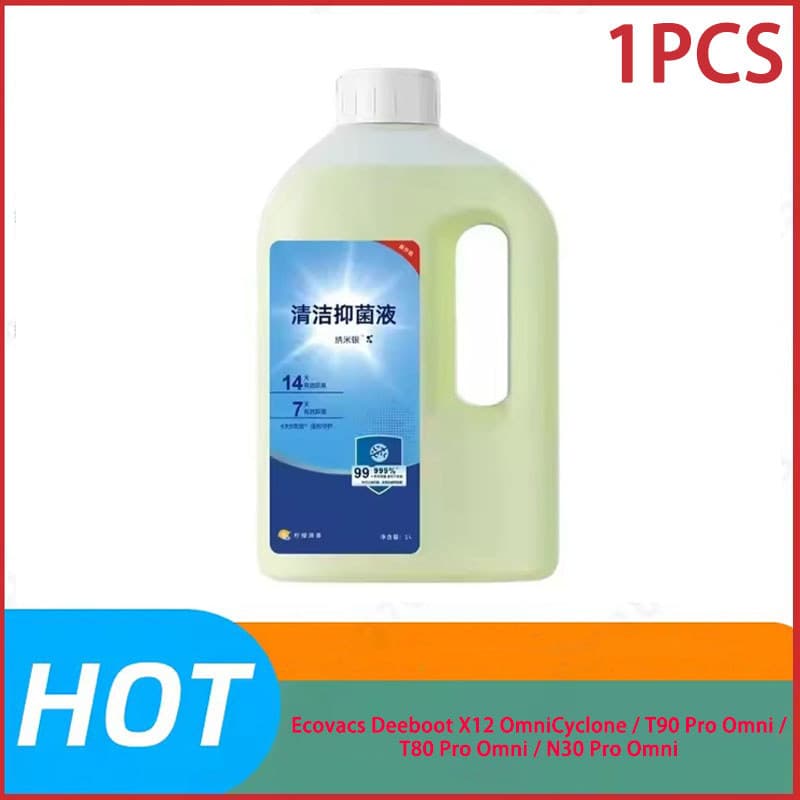 Para Ecovacs Deeboot X12 OmniCyclone/T90 Pro Omni/T80 N30 Peças Soluções De Limpeza De Piso 1L