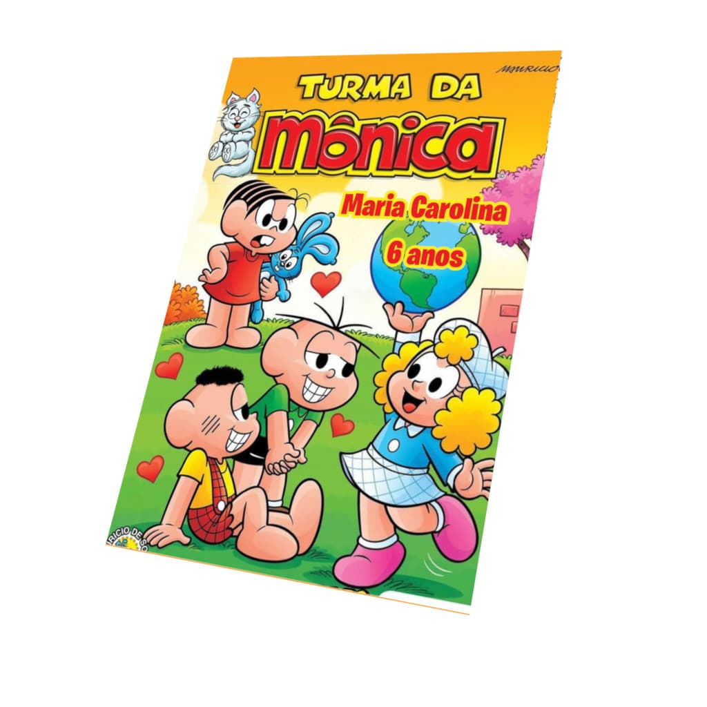 Kit Livrinhos para Colorir Turma da Mônica Lembrancinhas Personalizado com nome e idade