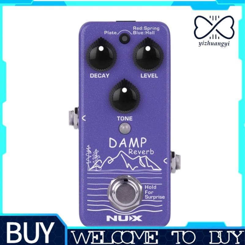 Pedal De Efeitos De Guitarra De Reverberação Úmida Com Placa , Mola , Hall , 3 Tipos , True-Bypass Ou Buffer
