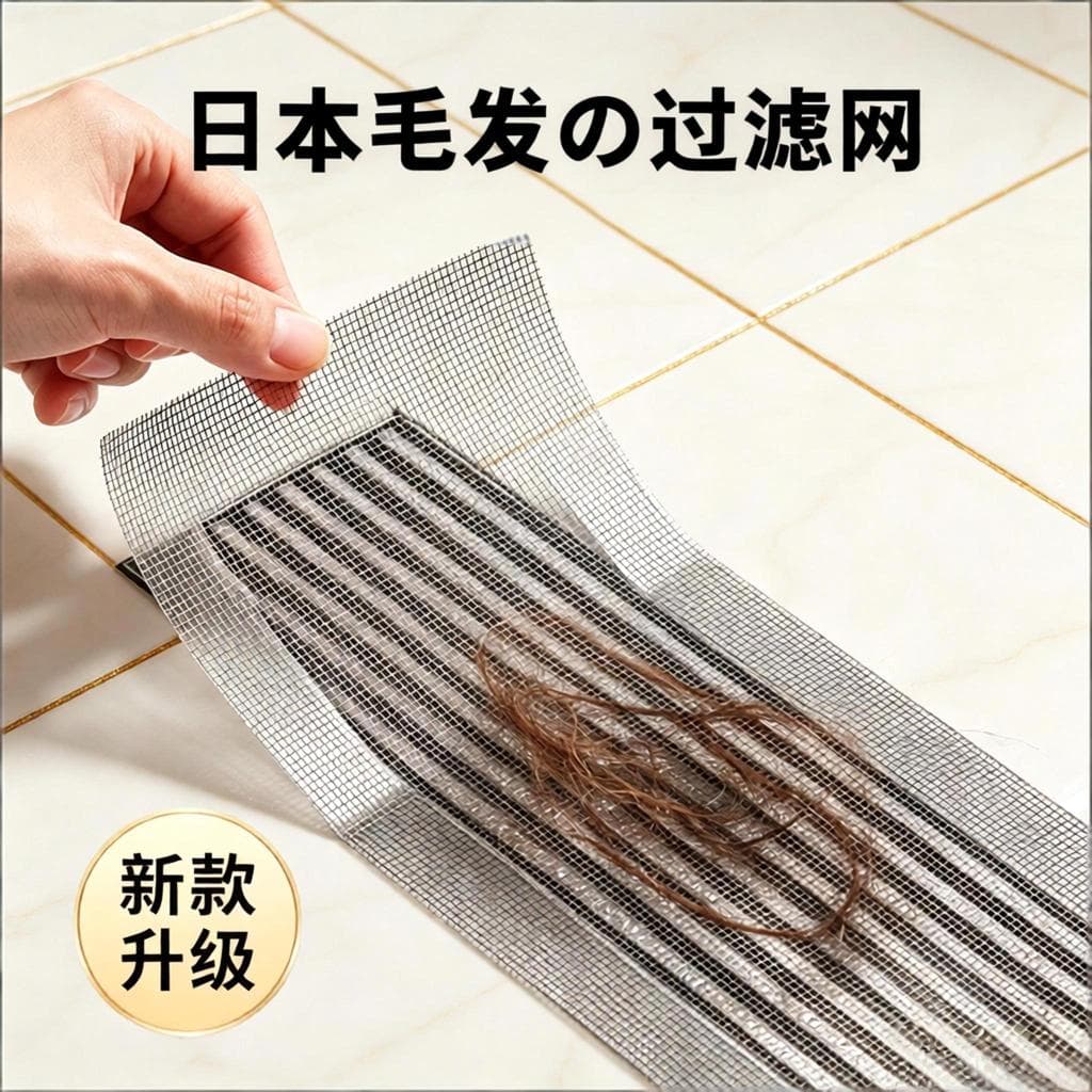 Adesivo de drenagem de piso de banheiro, anti-bloqueio, anti-cabelo, descartável, banheiro, esgoto, filtro de cabelo, ma