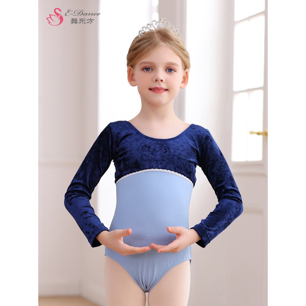 Traje de dança infantil meninas outono inverno manga comprida veludo prática traje saia de balé dança chinesa traje de d