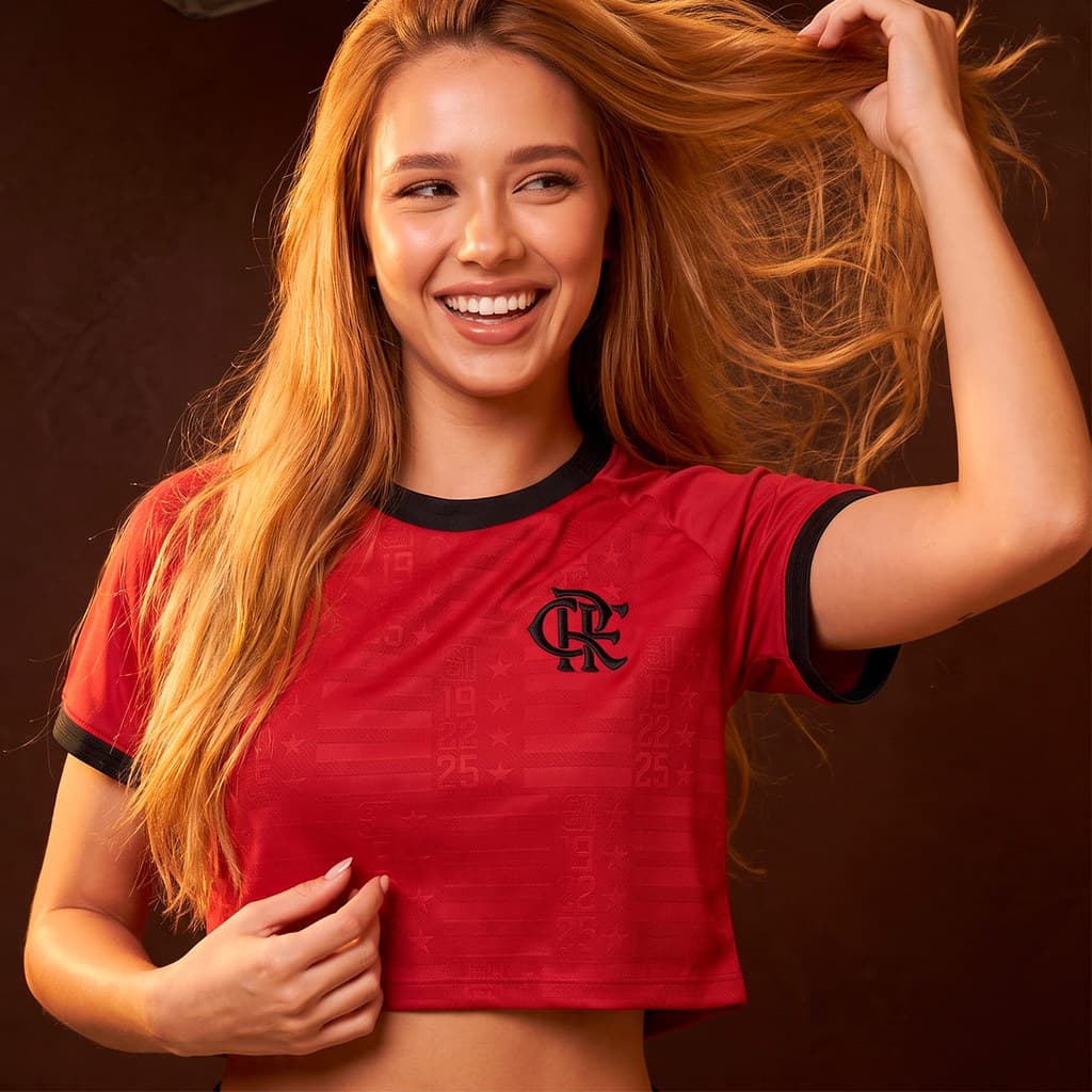 Cropped Flamengo CRF Jacquard Red Masculina Oficial