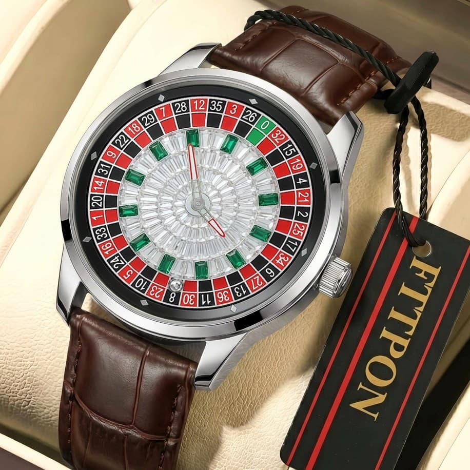 Cross-Border novo estilo disco de jogo série plataforma giratória relógio masculino à prova dwaterproof água luminoso re