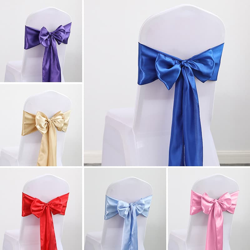 High-End cadeira volta flor cadeira capa arco fita Hotel banquete de casamento fezes cadeira volta decoração cinta