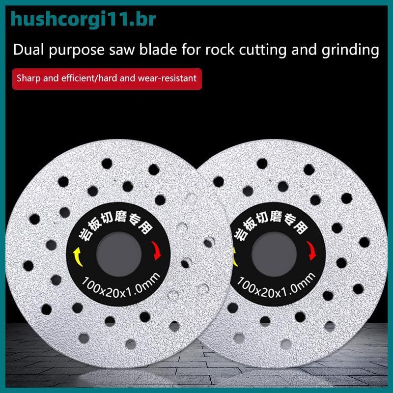 Disco De Corte A Seco De Diamante HUSH 100 Mm Para Mármore , Azulejo , Cerâmica Com Rebarbadora BR