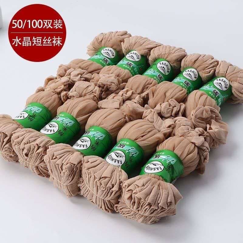 50 pares descartáveis diariamente jogando meias meias curtas mulheres verão Anti-Snagging meias estilo fino respirável d