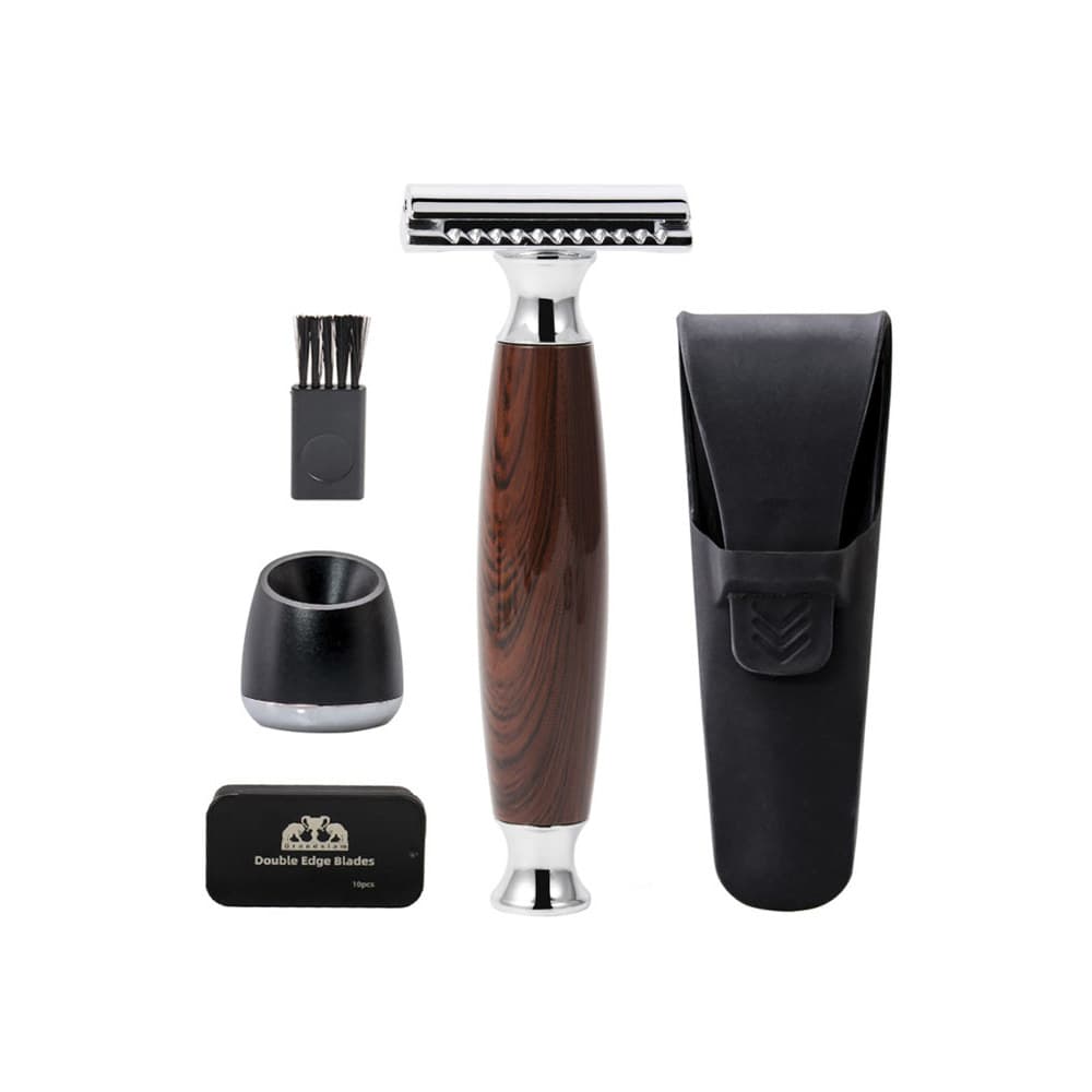 Grandslam Navalha de duas cabeças Vintage Navalha Manual Dupla Face Navalha Faca de Barba Masculina