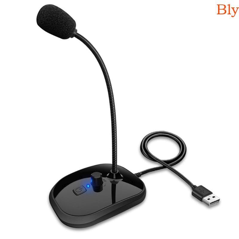 Bly USB Fio Microfone Ajustável Gooseneck Condensador De Conferência