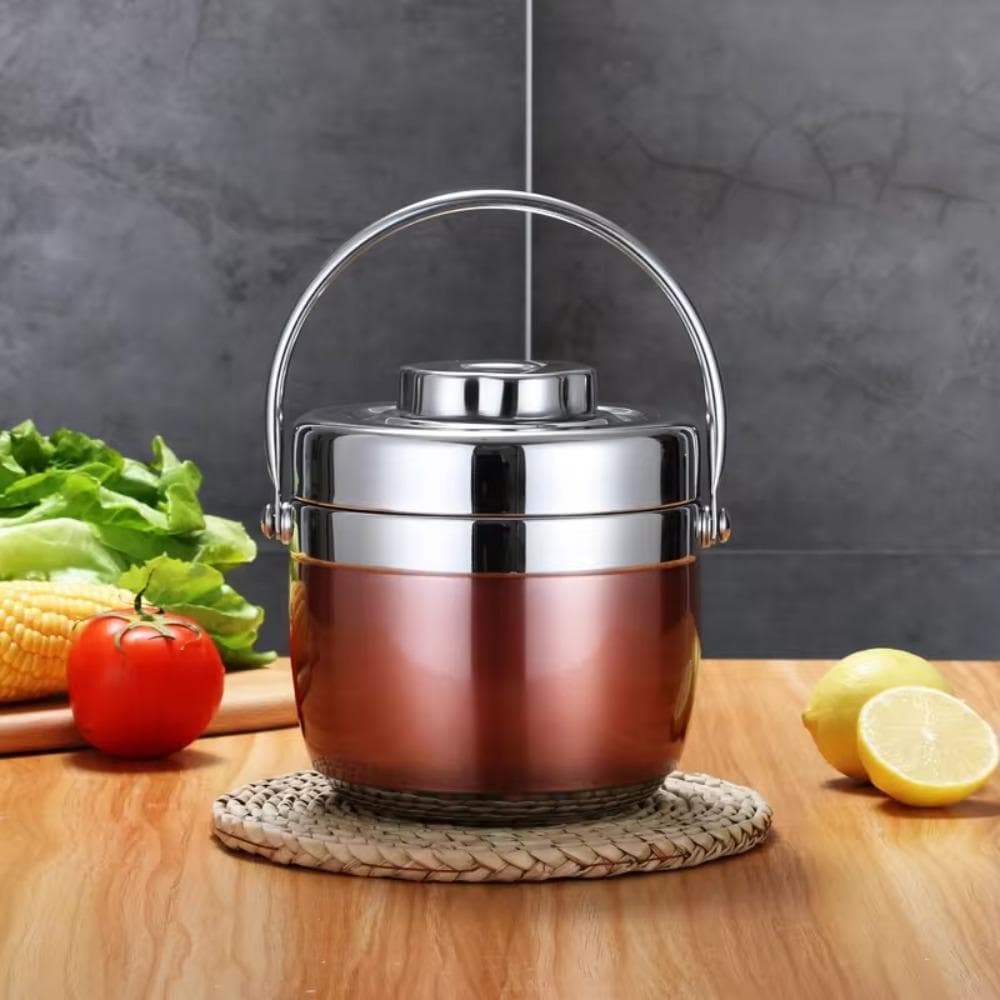 Recipiente Térmico Para Alimentos , Lancheira Isolada De Aço Inoxidável 1200/1500ML , Jarra De Sopa Térmica Inquebrável