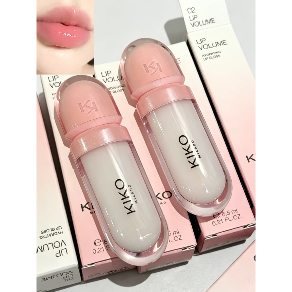 Toot labial úmido!KIKO Hidratante Hidratante Lip Gloss Espelho Vidro Lip Oil Hidratante Lip Gloss Água Gloss Lip Gloss B