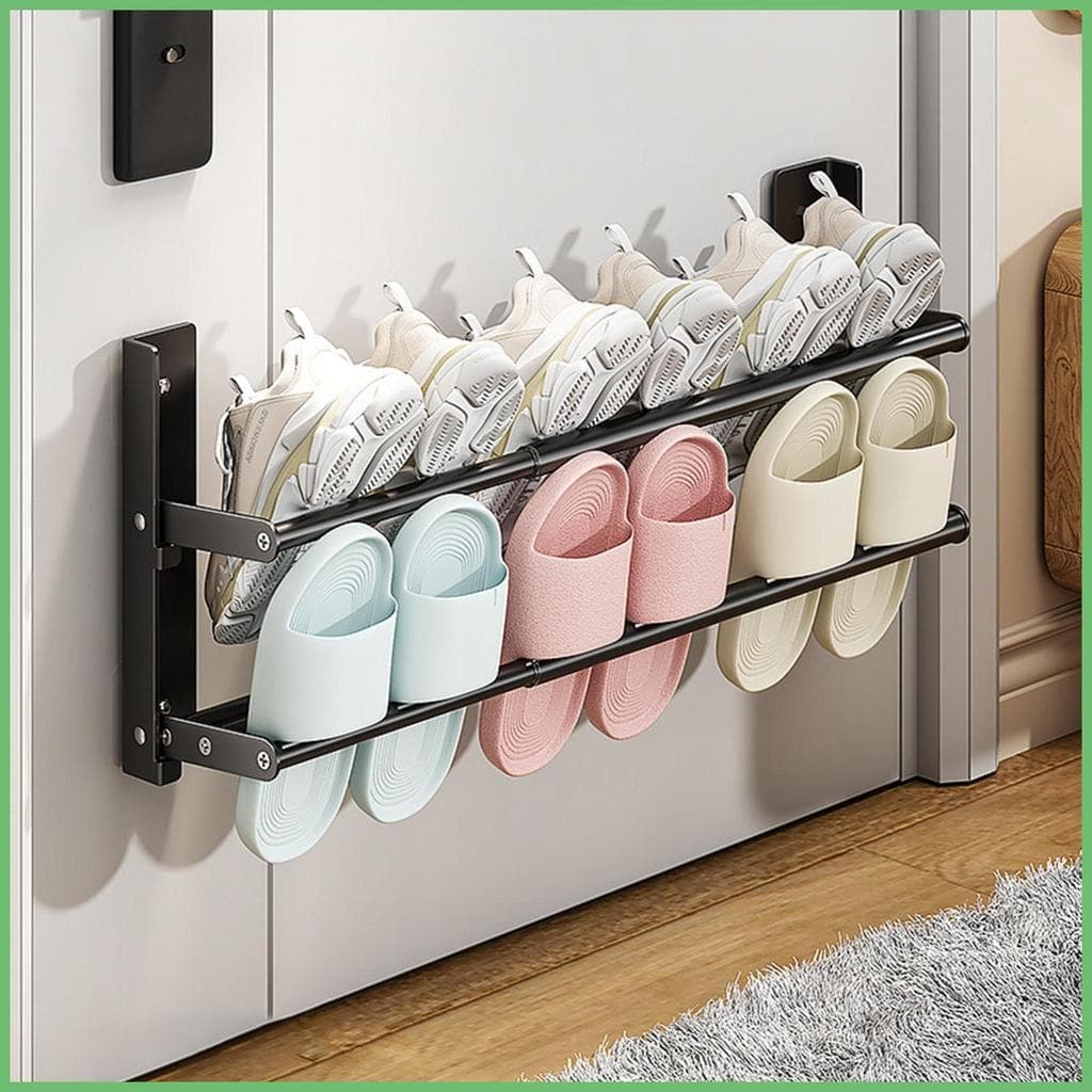 Sapateira Para Armazenamento De Calçados De Parede , Organizador Vertical Retrátil , Rack De Sapatos Corredor De Entrada