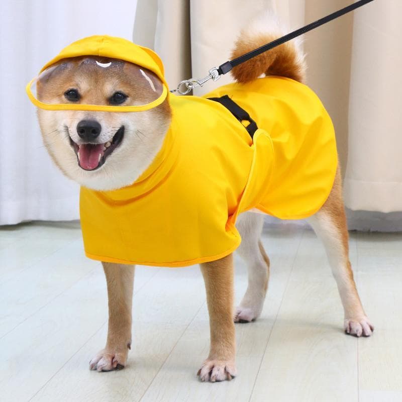 Capa de chuva para cachorro, capa de chuva para animais de estimação com tudo incluído, Shiba Inu Corgi, Poncho dedicado