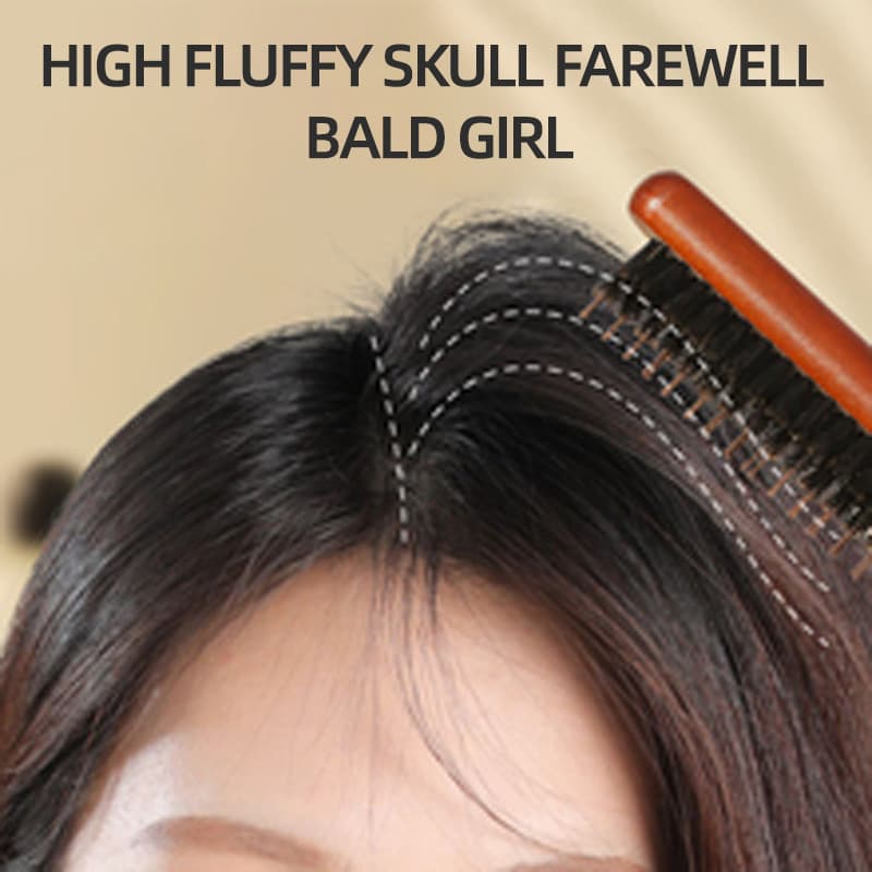 Escova De Cabelo De 3 Fileiras Maciça-Para Provocação De Cabeça De Óleo , Preparação De Barba E Limpeza No Pe