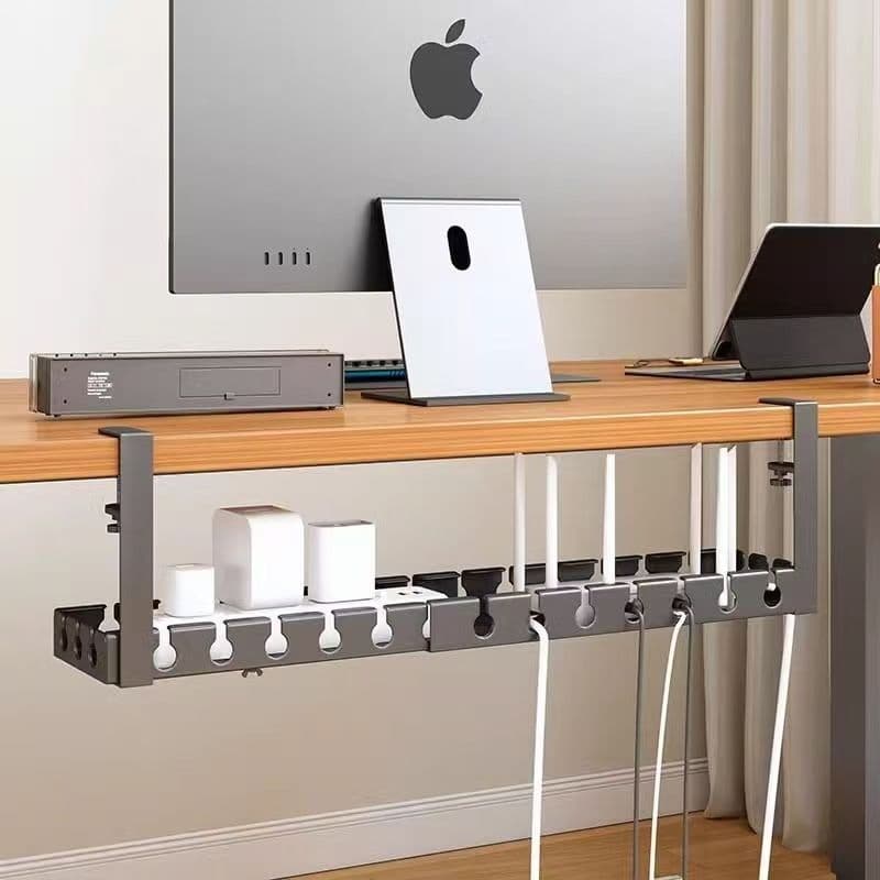 Sem perfuração sob a mesa cabo de alimentação Rack Slot fio armazenamento cabo organizador Desktop circuito organizador