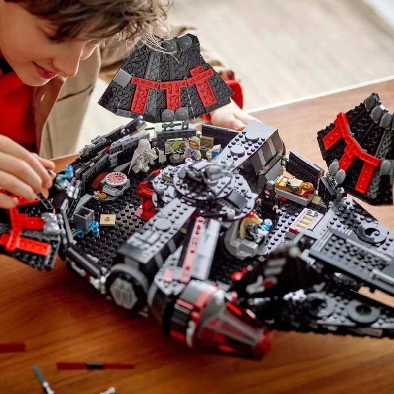 1579 pçs grande escuro Millennium Falcon compatível Lego Star Wars blocos de construção meninos meninas montado brinqued