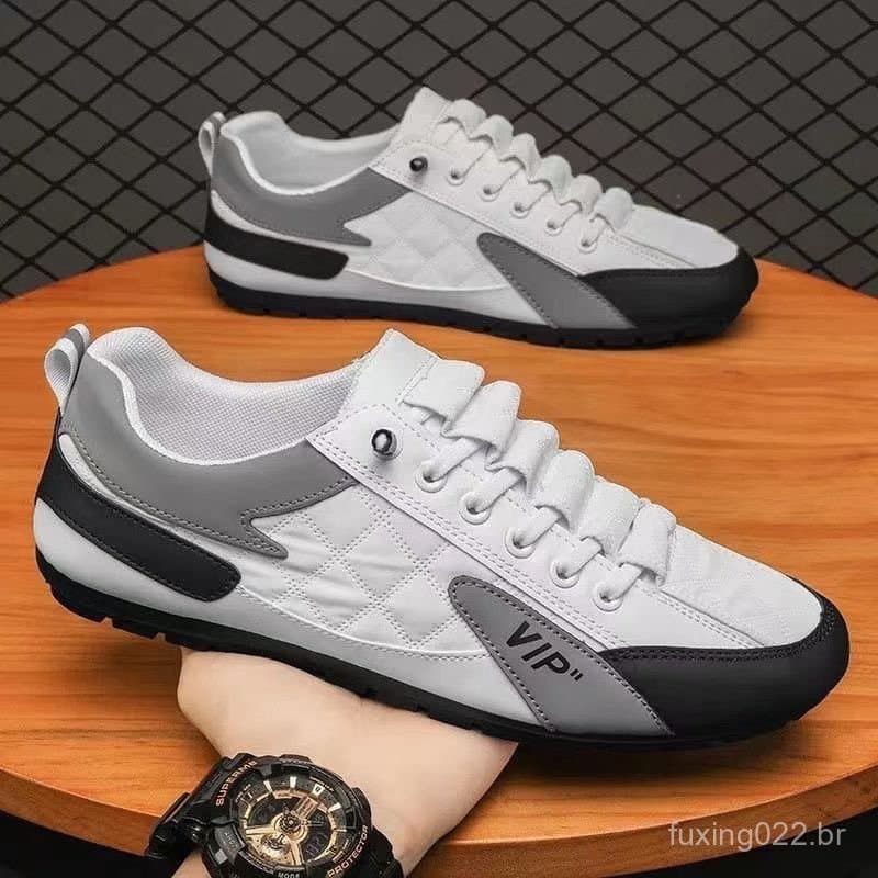Tênis Masculino Branco Casual Baixo
