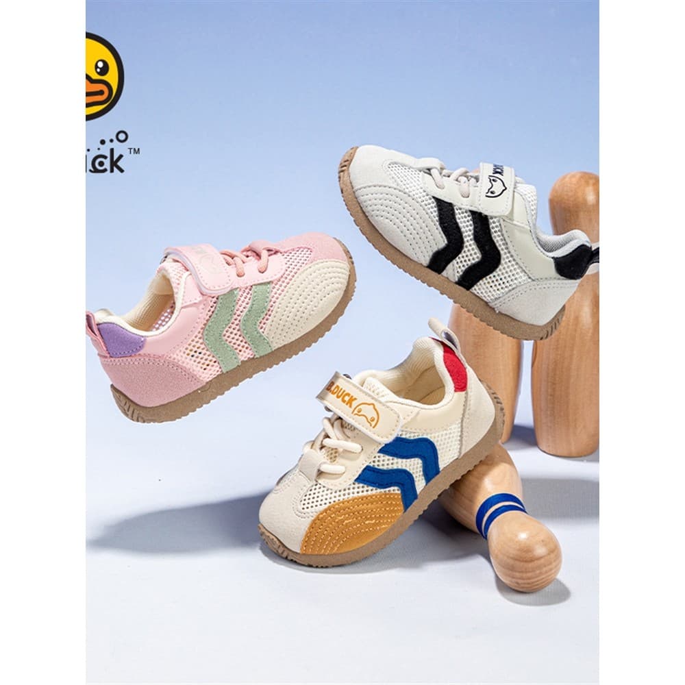 BDuck pequeno pato amarelo sapatos infantis bebê menino Net sapatos 2026 verão novo estilo meninos oco respirável sapato