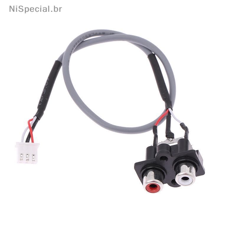 [Nis] Cabo De Sinal De Áudio De 30 Cm 2 RCA Para XH2.54MM-3PIN Entrada Soet Interface Som Estendida Painel Amplificador