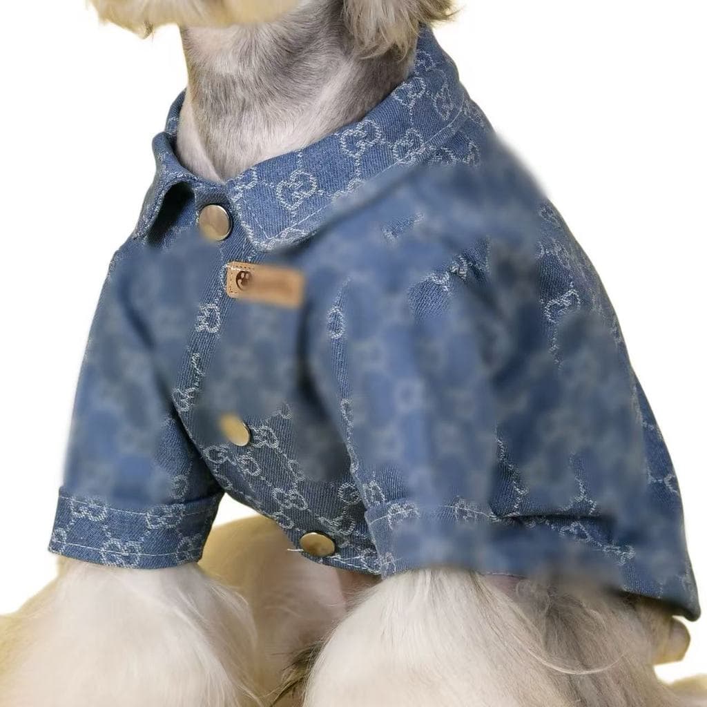 Pet Denim camisa grande cão gigante Satsuma Golden Retriever roupas de cachorro Teddy Bichon Pomeranian primavera outono