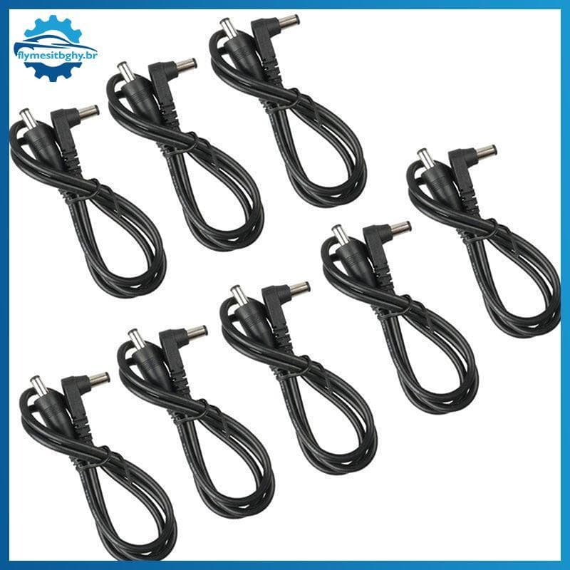 flym 8 Peças Cabo DC Pedal De Efeito De Guitarra Remendo Chumbo/60cm Bla Dimensionamento 2.1 mm fl