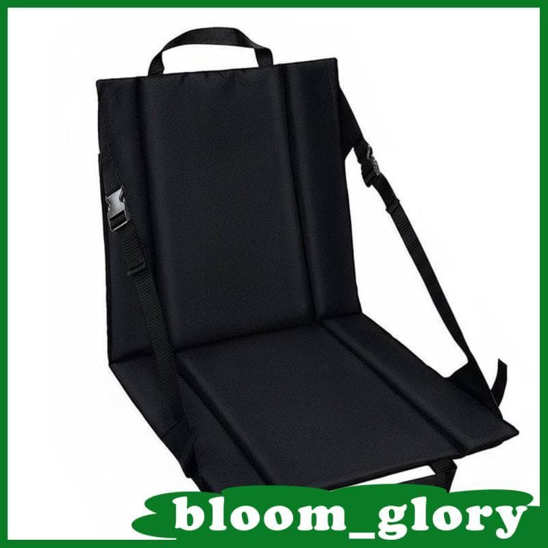 [Bloom_glory] Almofada De Assento Portátil Com Apoio Para As Costas Bolso De Armazenamento Alças Ajustáveis Dobráveis Ca