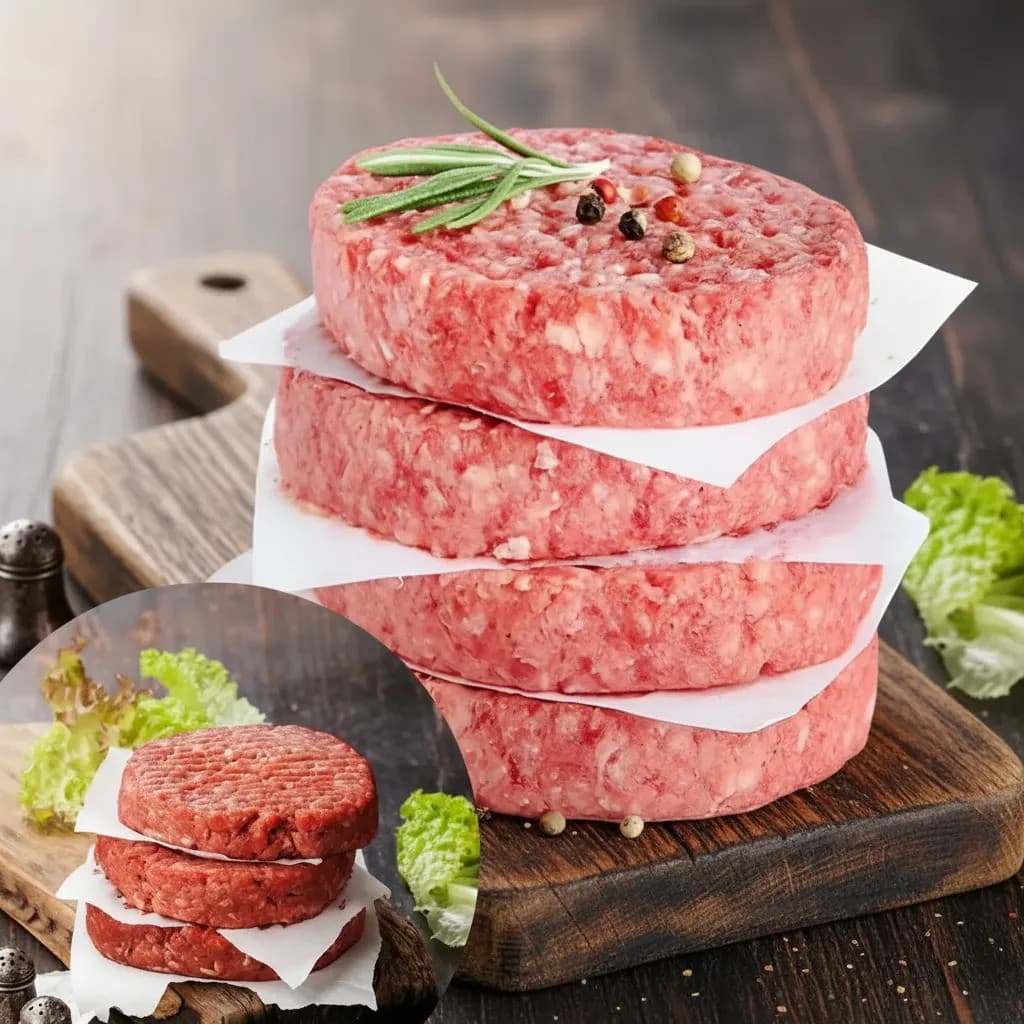 1000 Separadores de Hambúrguer Plástico 15x15cm Antiaderente Disco para Carne Lanche Açougue Hamburgueria Lanchonete