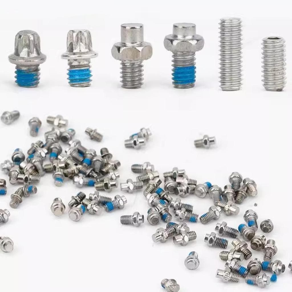Parafusos para Pedal de bicicleta, coluna reta cilíndrica, parafusos hexagonais Torx, parafusos de cabeça redonda M4 * 8