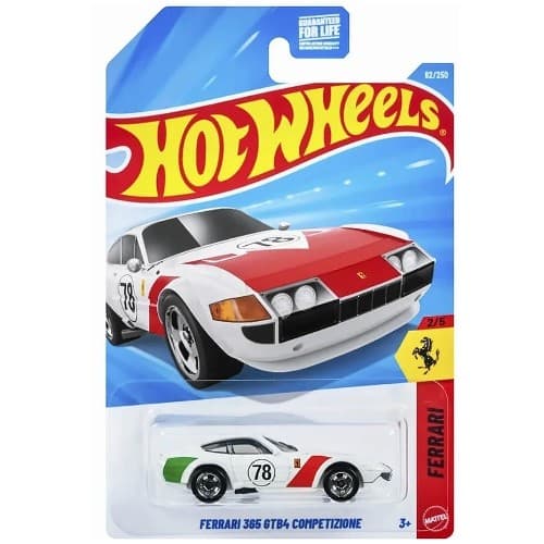 CARRINHO HOT WHEELS FERRARI 365 GTB4 COMPETIZIONE 62/250 LACRADO