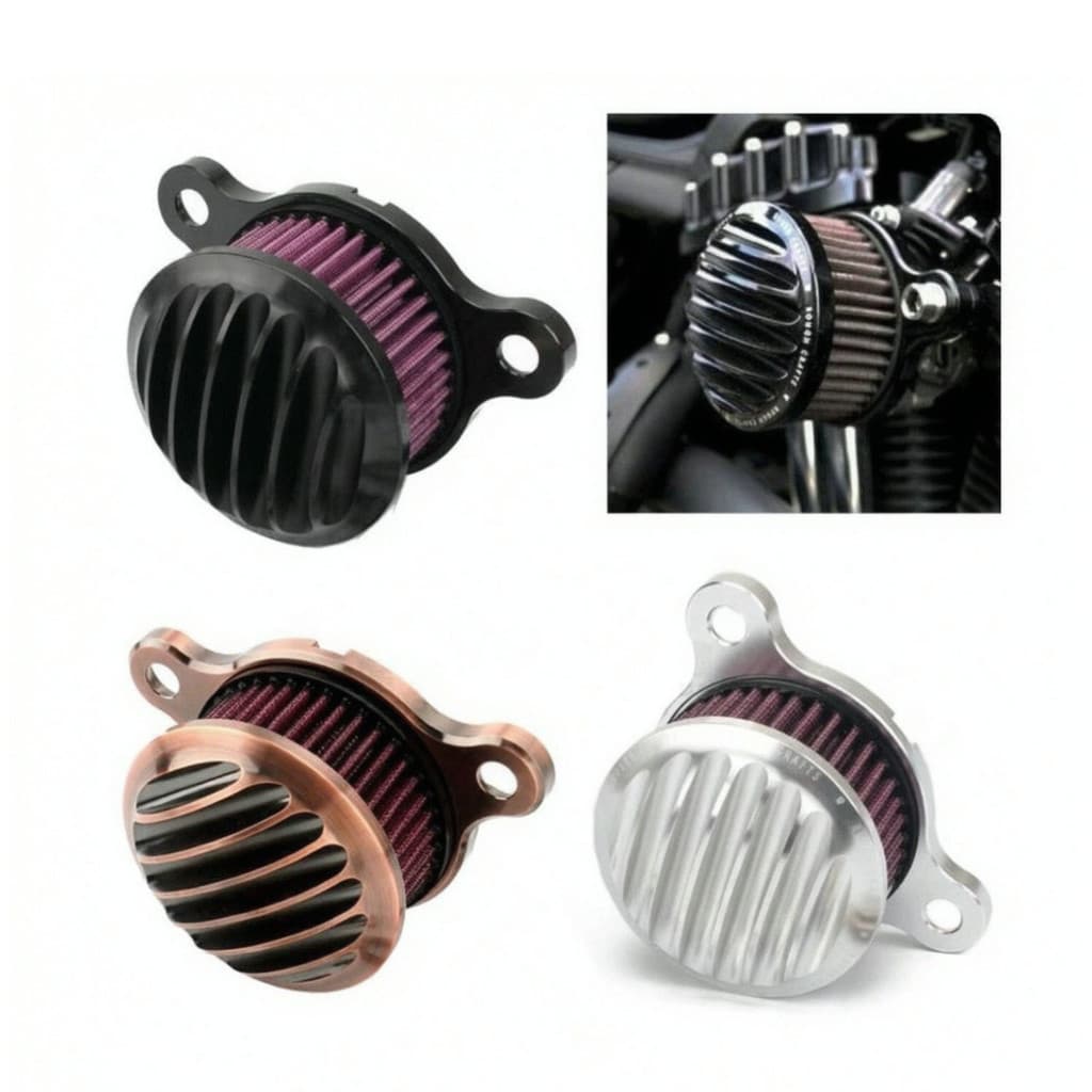 Adequado para Harley modificado XL883 XL1200 X48 72 Retro cerca grade de ar filtro de ar conjunto de filtro de ar