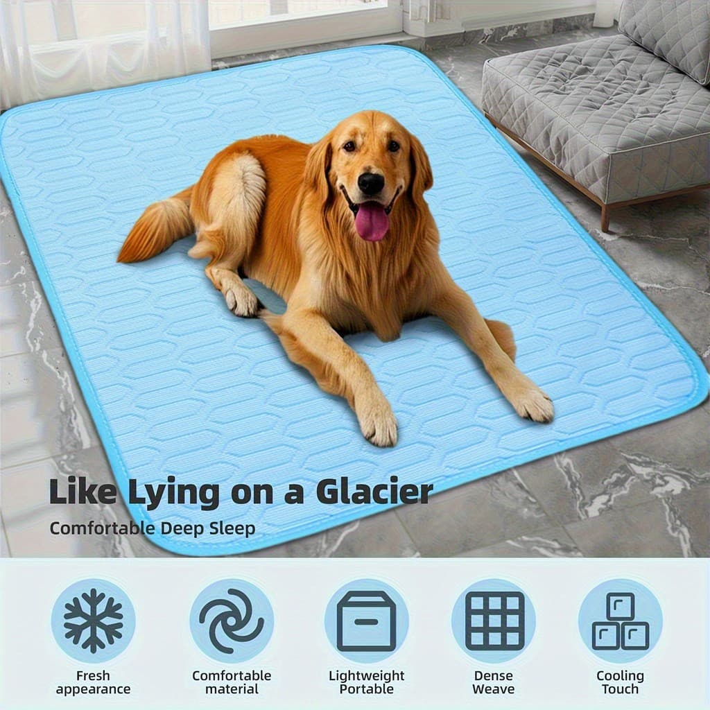 Almofada de seda gelo para animais de estimação transfronteiriça, almofada de dormir para resfriamento, almofada de láte