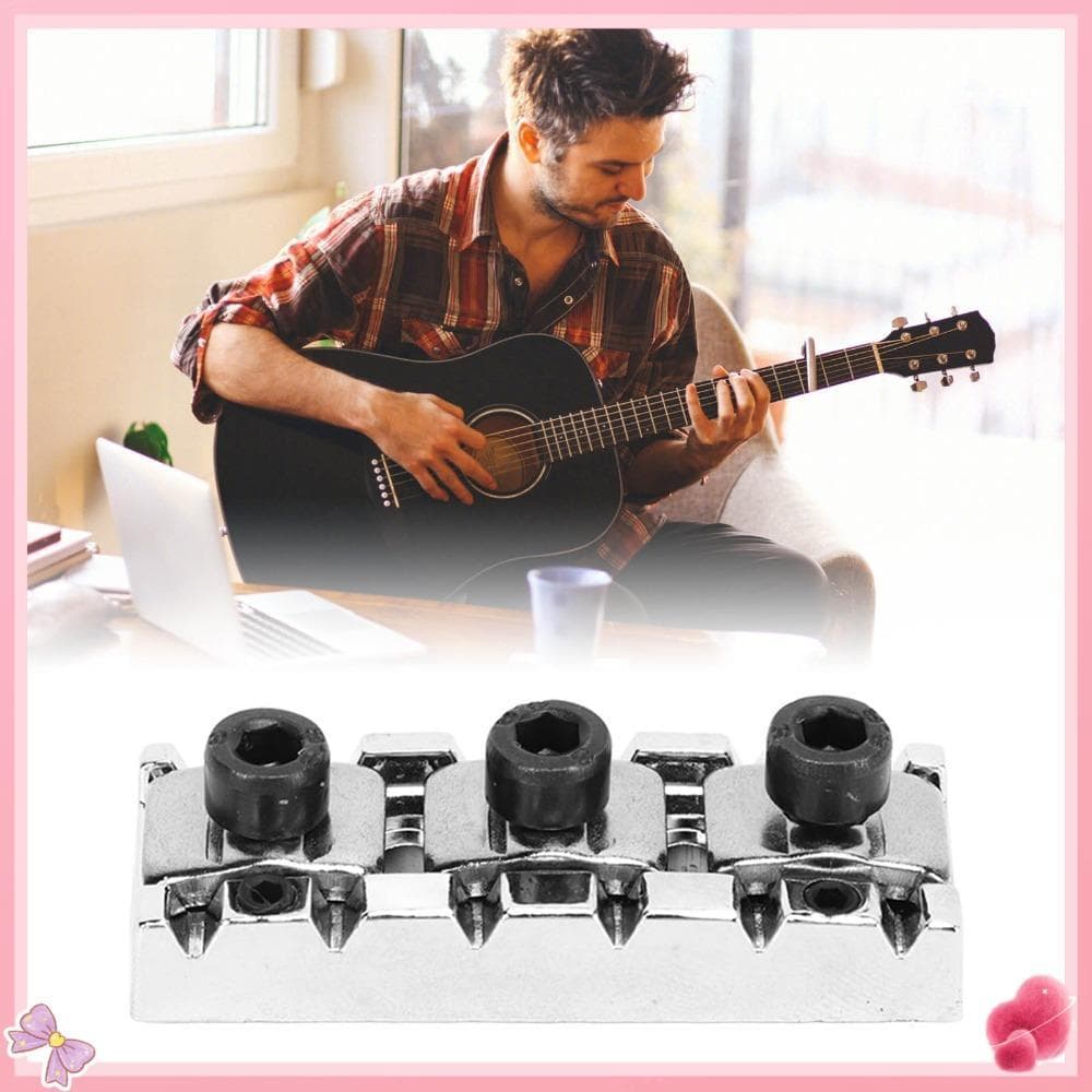 Porca De Travamento De Guitarra Elétrica , Corda Prateada De 42.5 Mm/1.67 Polegadas De Largura , Metal