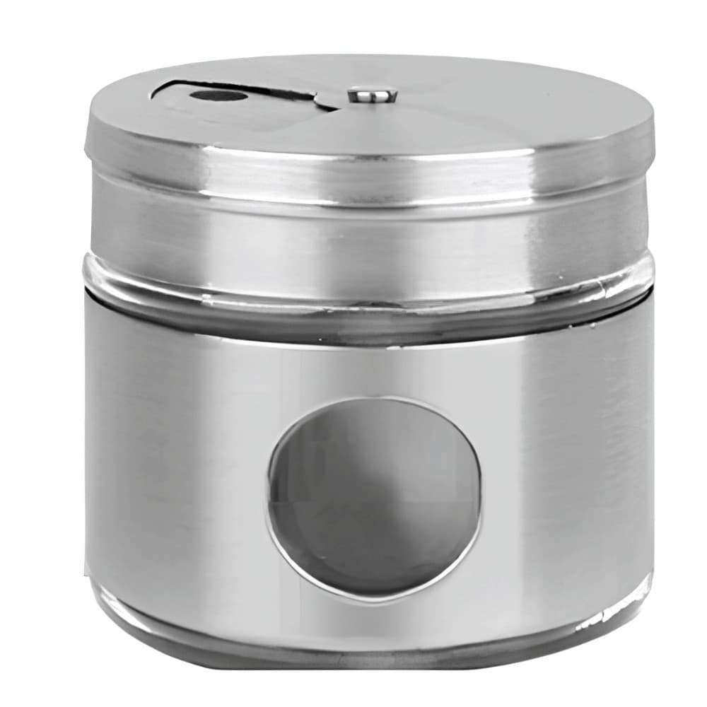 Saleiro Pimenteiro Porta Condimento em Aço Inox Redondo 6x6 cm - Unihome