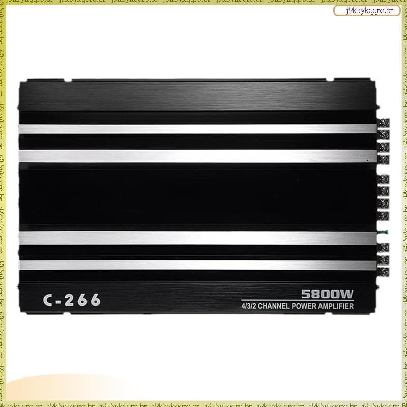 [Leqn] Amplificador De Áudio Para Carro De 4 Canais 5800W Alta Potência 12V Ultrafino De Quatro Vias Ferramentas Classe