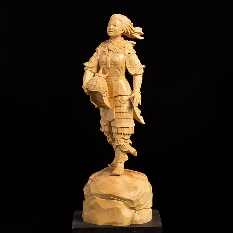 Caixa de madeira escultura estilo chinês sala estar decoração escultura artesanato personagem Boutique criativo madeira