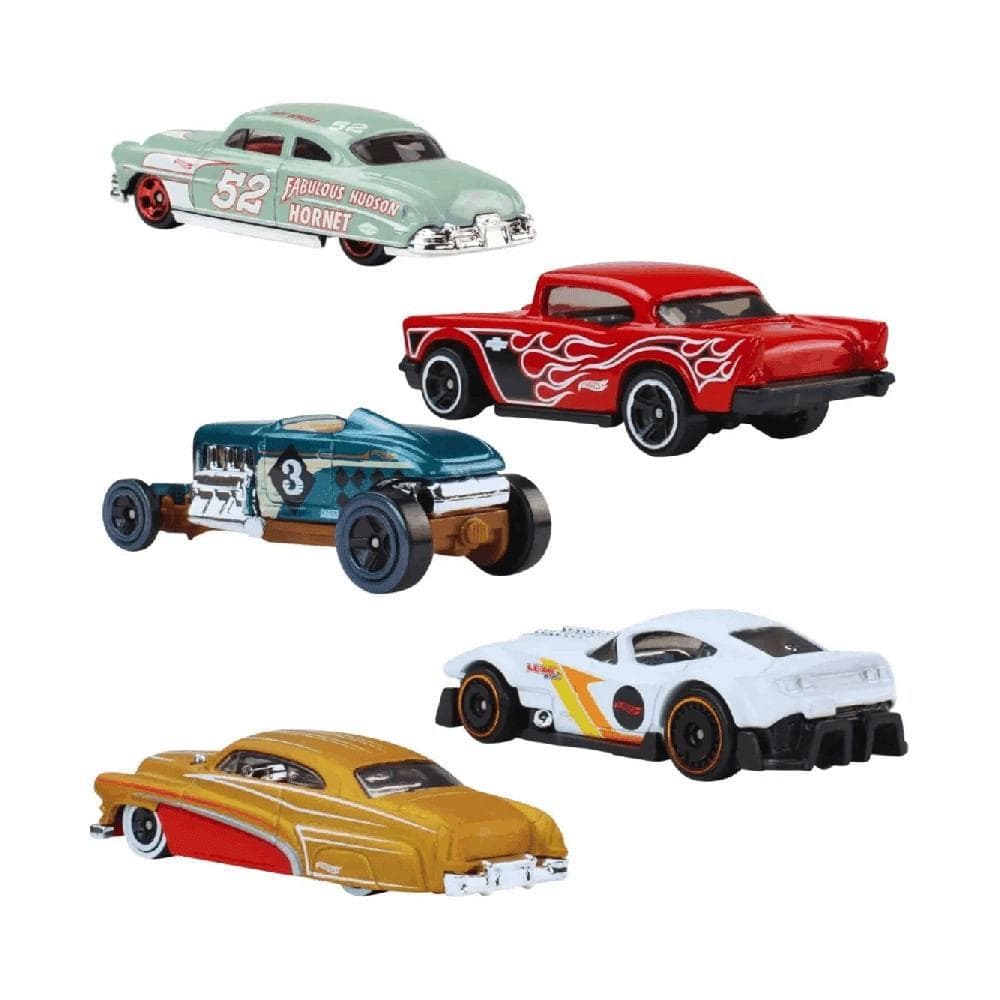 Hot Wheels HW Hot Rods Pacote com 5 carrinhos - Mattel