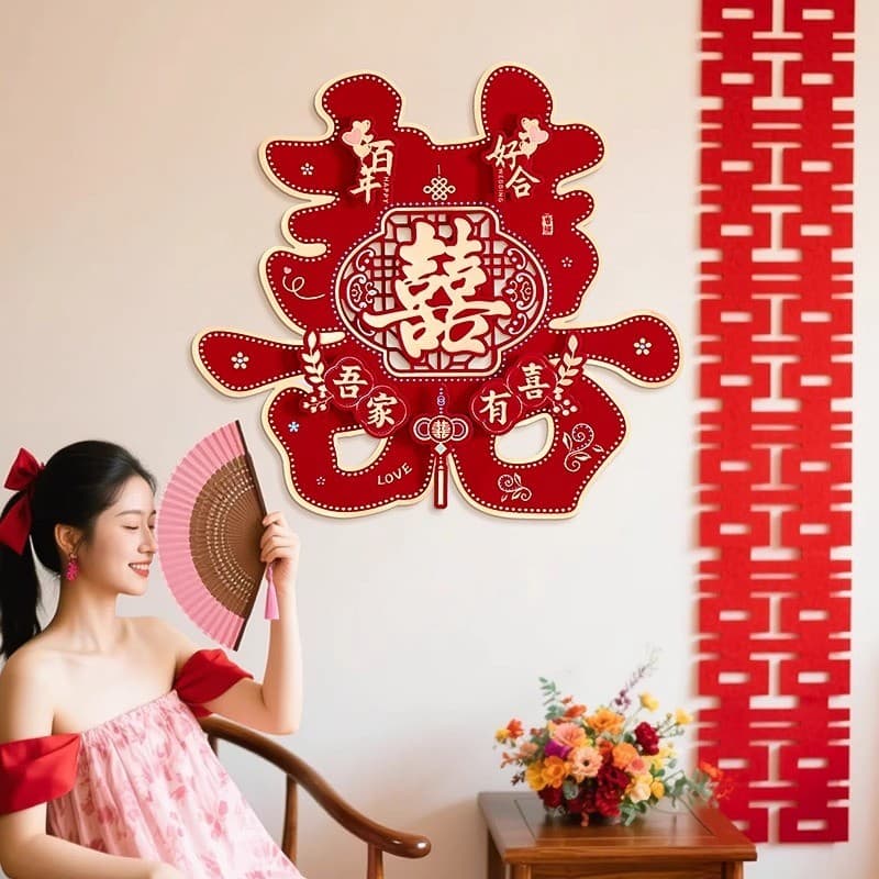 Palavra feliz adesivos casamento dedicado decoração do quarto de casamento decoração do quarto porta de entrada tridimen