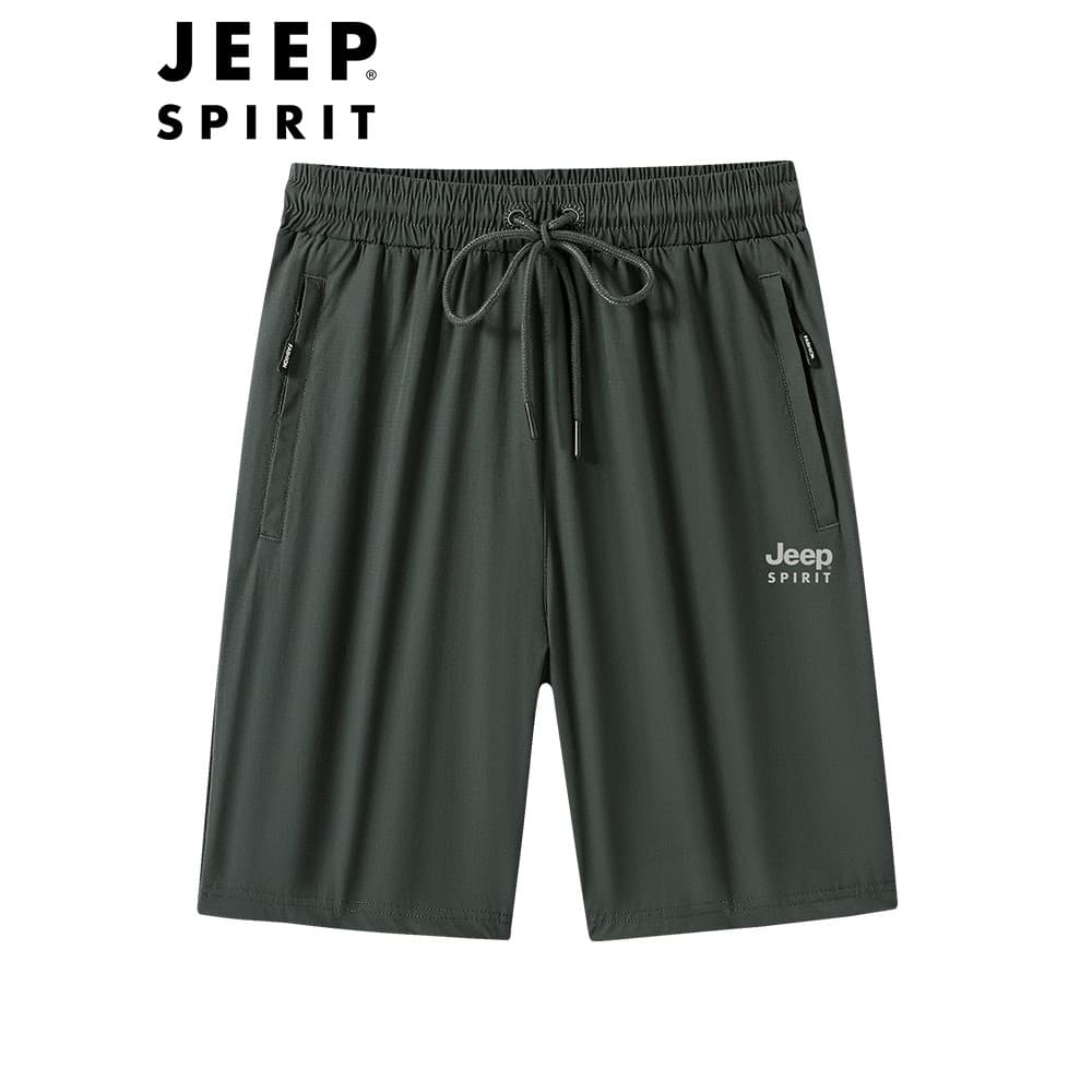 JEEP SPIRIT Shorts masculinos de secagem rápida, calças esportivas soltas de cinco pontos, verão, leve, Plus Size, calça
