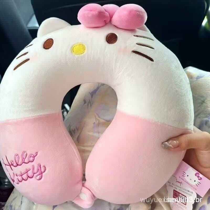 Almofada De Cabeça Sanrio Hello Kitty U-Pompompurin Kuromi Pochacco Viagem Com O Coração De Uma Linda Garota Na Praia JW