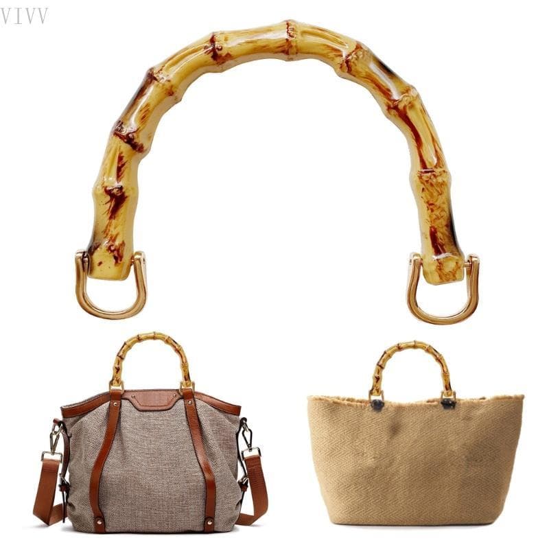 Conjunto De Fivela De Ligação De Metal VIVV Em Forma De U Alça De Imitação De Bambu Para Bolsa Feminina DIY