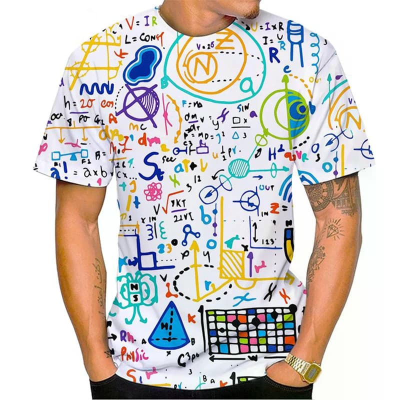 Camiseta Gráfica Engraçada De Fórmula Matemática , Manga Curta De Verão , Estampa 3D , Professor De Camisetas Casuais So