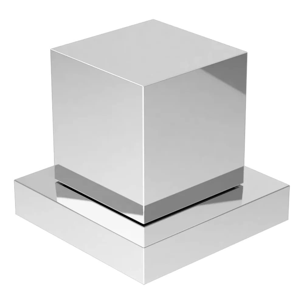 2x Acabamento Registro Manopla Quadrado Metal Brilhante Prat