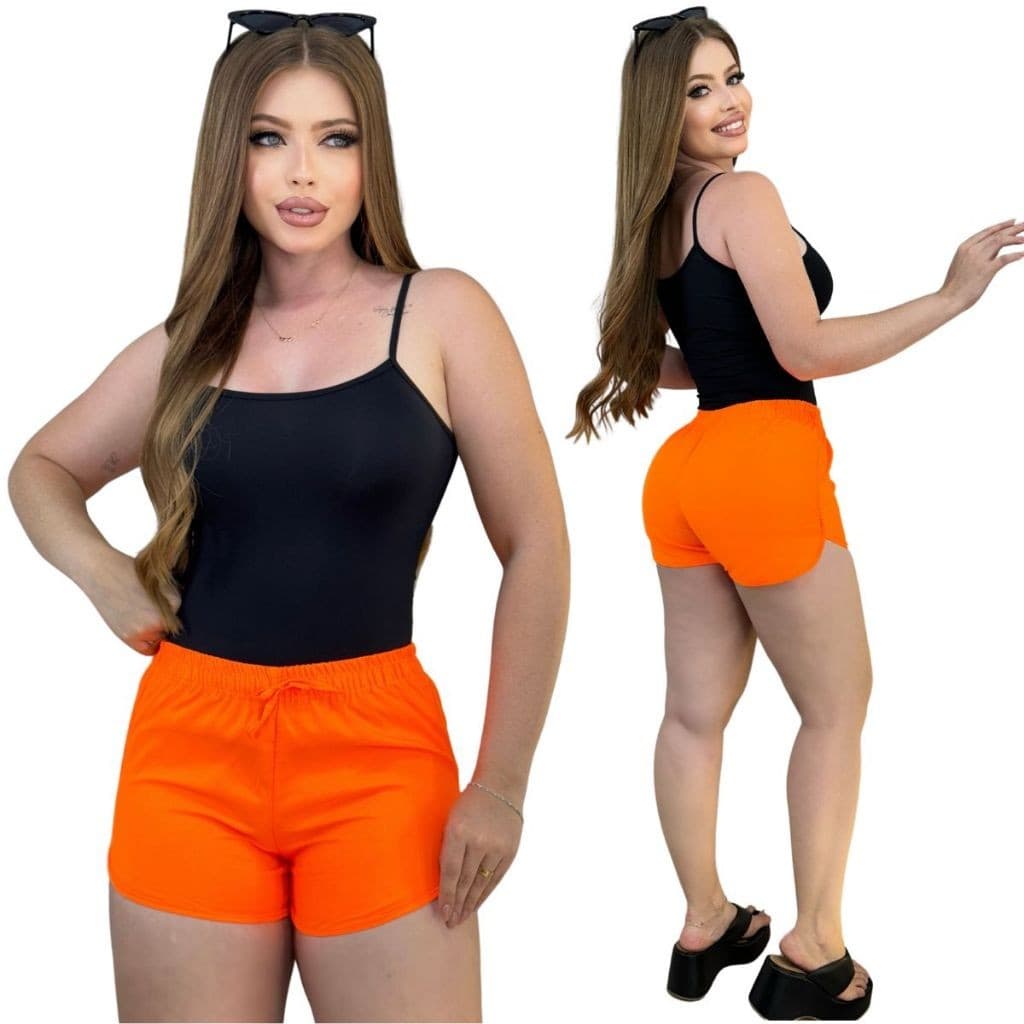 Short Tactel Feminino Soltinho Leve Para Academia Caminhada Saída de Praia Moda Verão Canga Bermuda